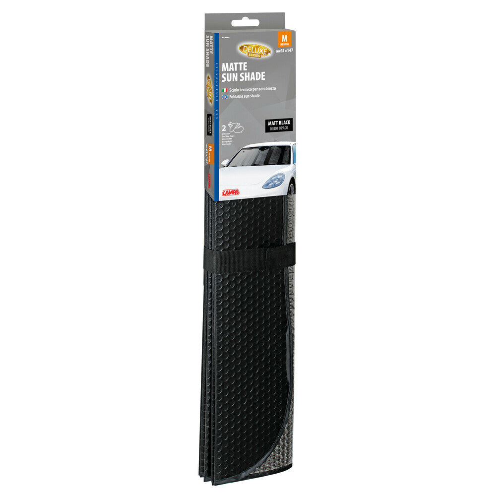 Lampa Parasole per Auto Nero Opaco 61x147cm con Ventose