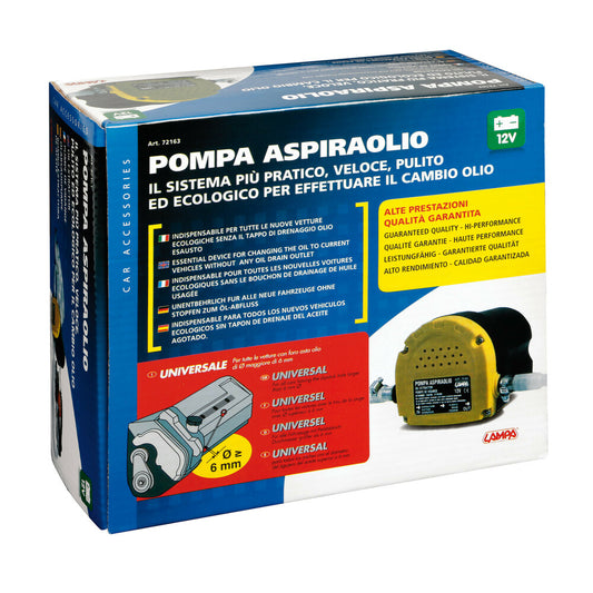 Lampa Pompa Aspiraolio 12V per Cambio Olio Auto Pratico