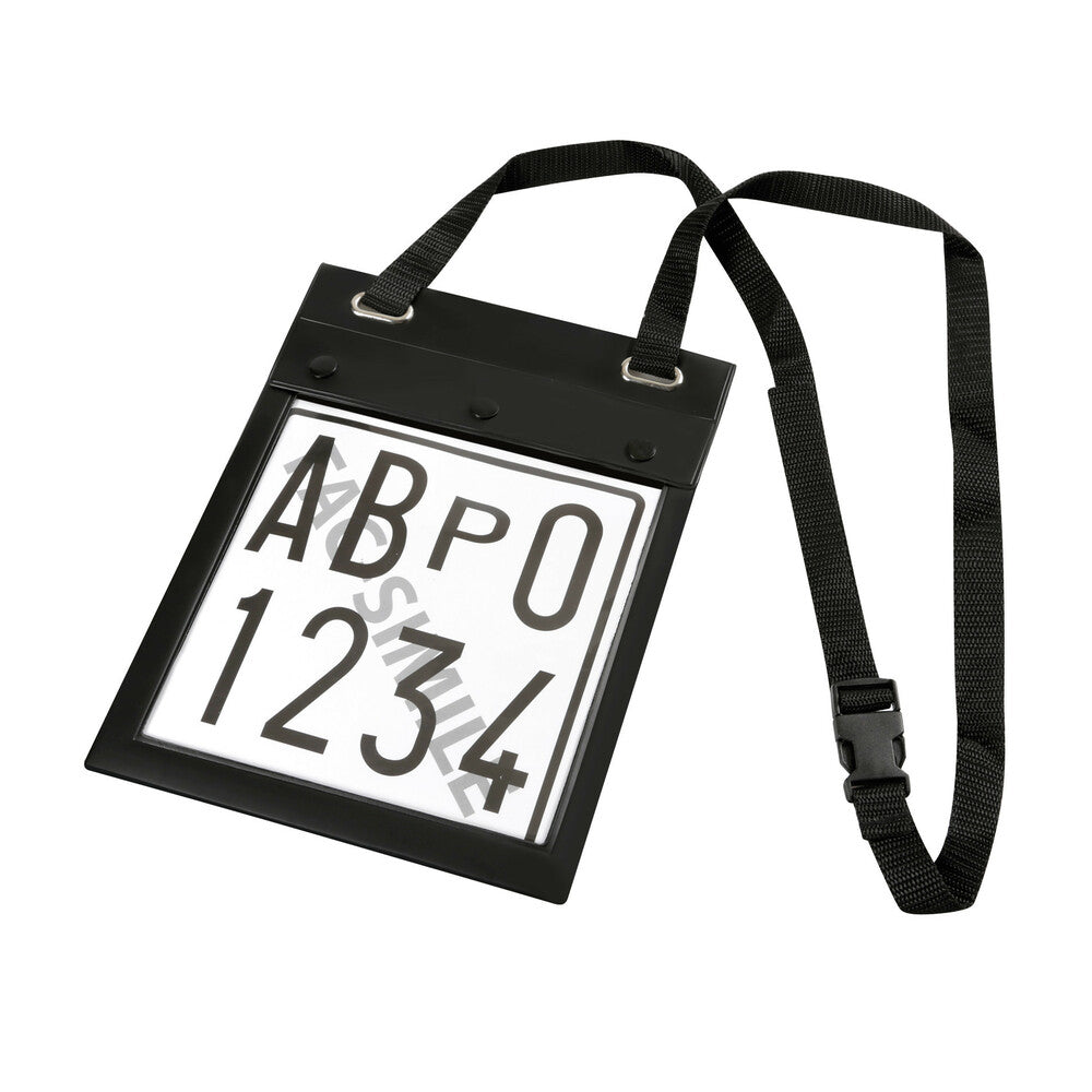 Lampa Porta Targa Prova a Doppia Tasca con Cinghia Regolabile