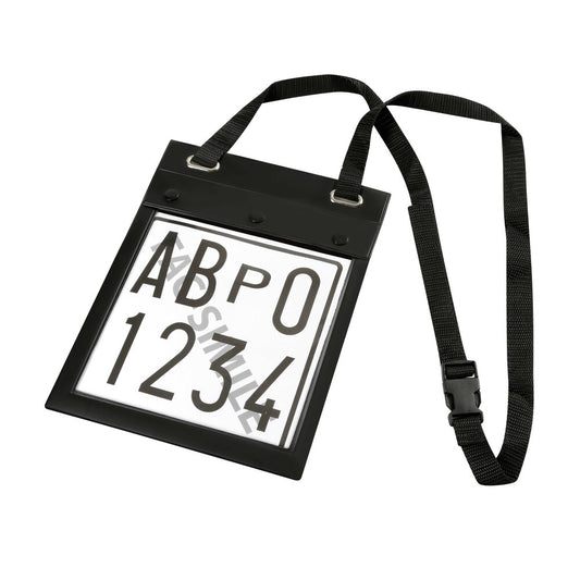 Lampa Porta Targa Prova a Doppia Tasca con Cinghia Regolabile