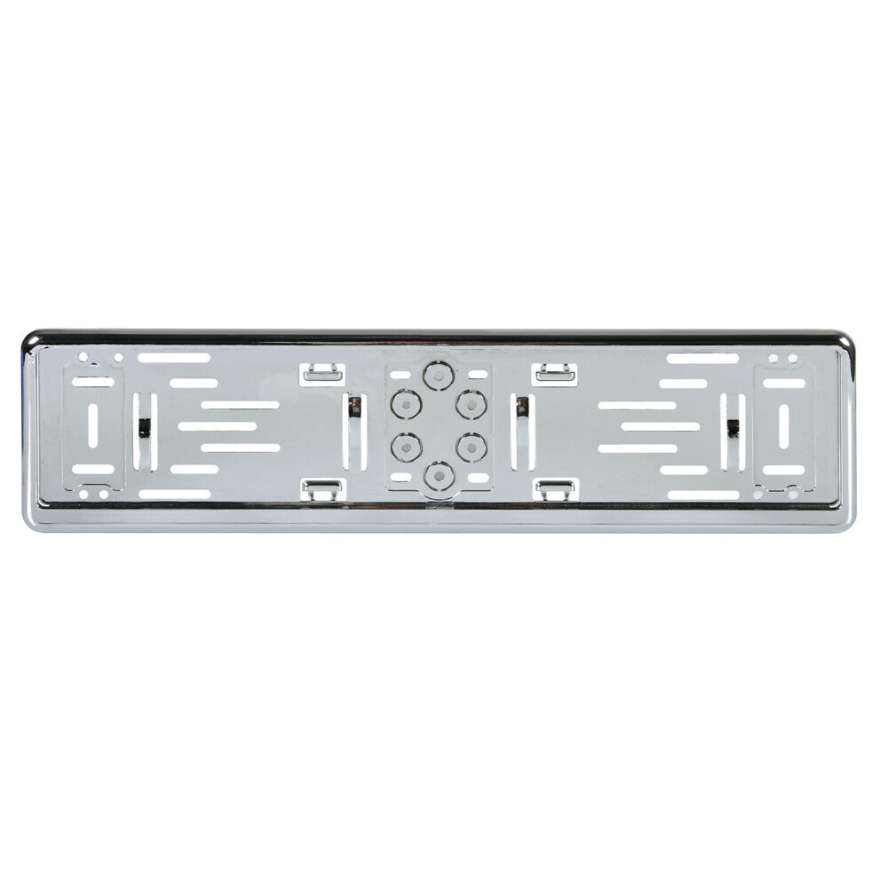 Lampa Portatarga Posteriore Auto e Camion Cromato ABS e Kit Montaggio
