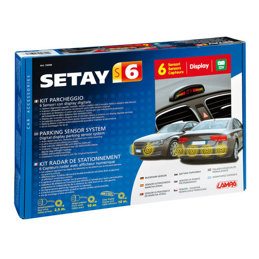 Lampa Setay S6 Kit 6 Sensori Parcheggio Universale Auto con Display