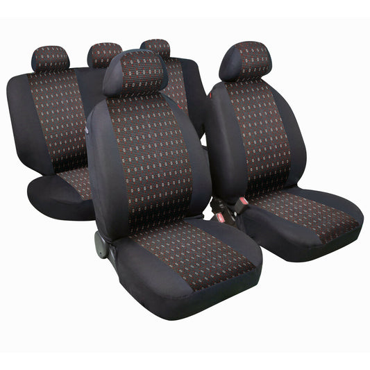 Lampa Set 4 Fodere Universali per Sedili Auto in Jacquard Rosso