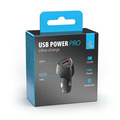 Lampa USB Power Pro Doppia Presa USB A e C per Accendisigari Auto