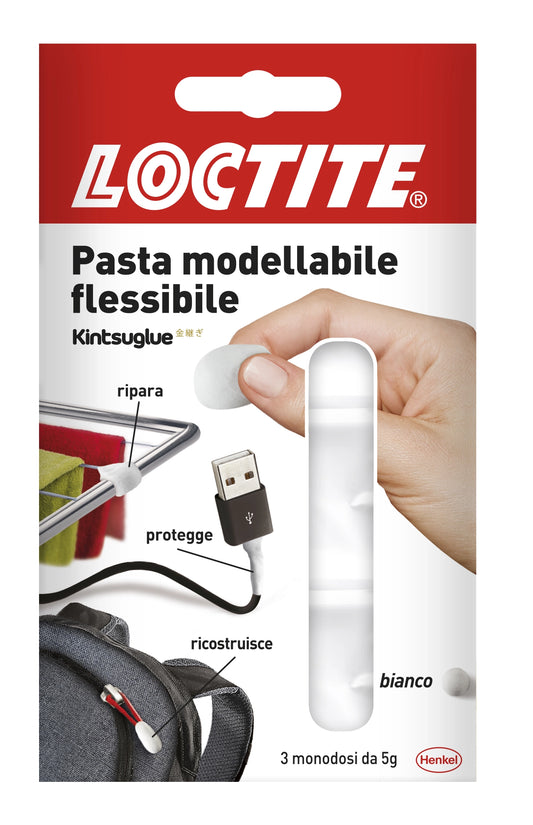 Loctite Kintsuglue Pasta Modellabile Bianca per Riparazioni 3x5g