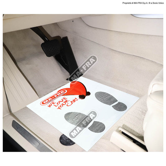 Mafra Set Copertura Tappetini in Carta per Moquette Auto 50x45cm