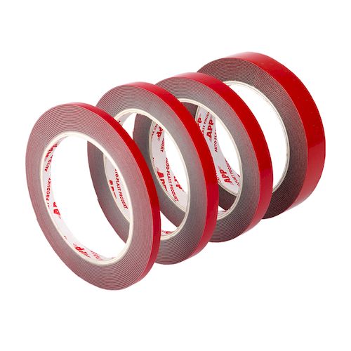 APP Acryl Nastro Biadesivo Acrilico Rosso 19mm x 10mt - 14 Pezzi