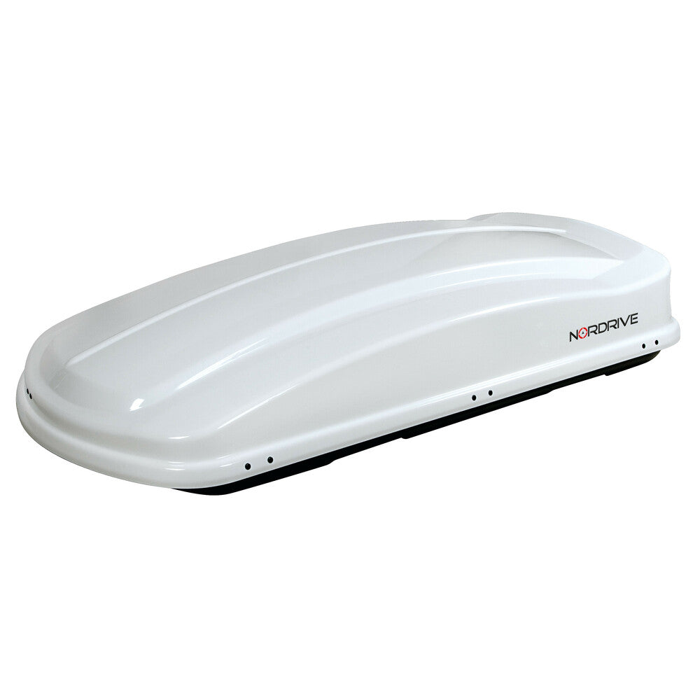 Nordrive Box Tetto Auto in ABS Bianco Lucido 530 Litri Carico Max 75kg