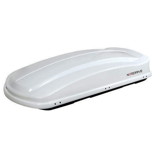 Nordrive Box Tetto Auto in ABS Bianco Lucido 530 Litri Carico Max 75kg