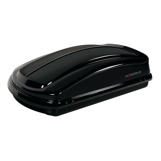 Nordrive Box Tetto Auto Nero Lucido in ABS 330 Litri Carico Max 75 kg