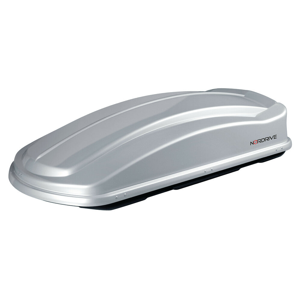 Nordrive 630D Box Tetto Auto Argento Liscio Doppia Apertura 630 Litri