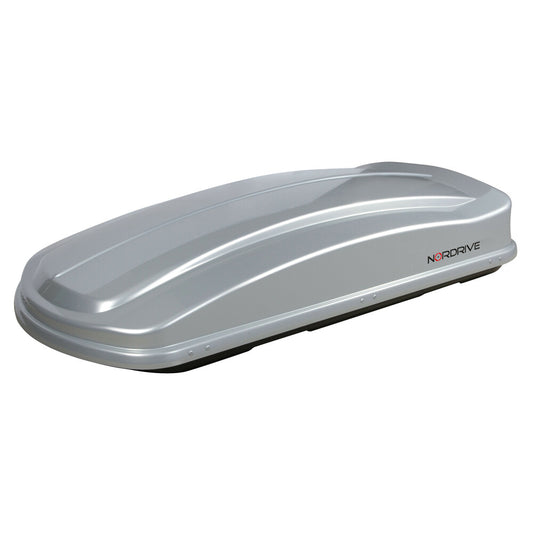Nordrive Box Tetto Auto in ABS Argento 530 Litri Carico Max 75 kg