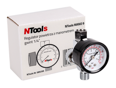 NTools MANO 9 Regolatore di Aria con Manometro Universale