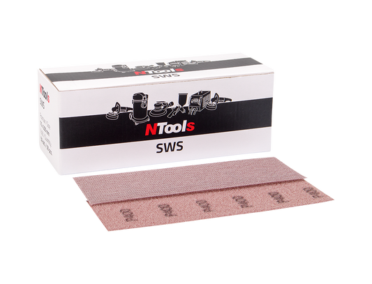 NTools SWS Foglio Abrasivo in Rete con Velcro Grana P80 70x200mm 50 pz