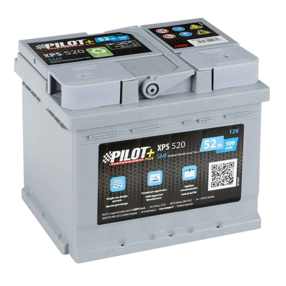 Pilot XPS520 SMF Batteria Auto 12V 52Ah 500A LB1