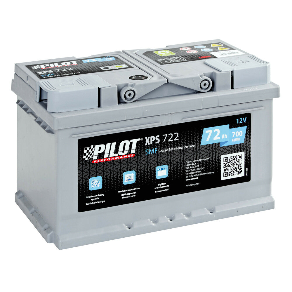 Pilot XPS722 SMF Batteria Auto 12V 72Ah 700A LB3