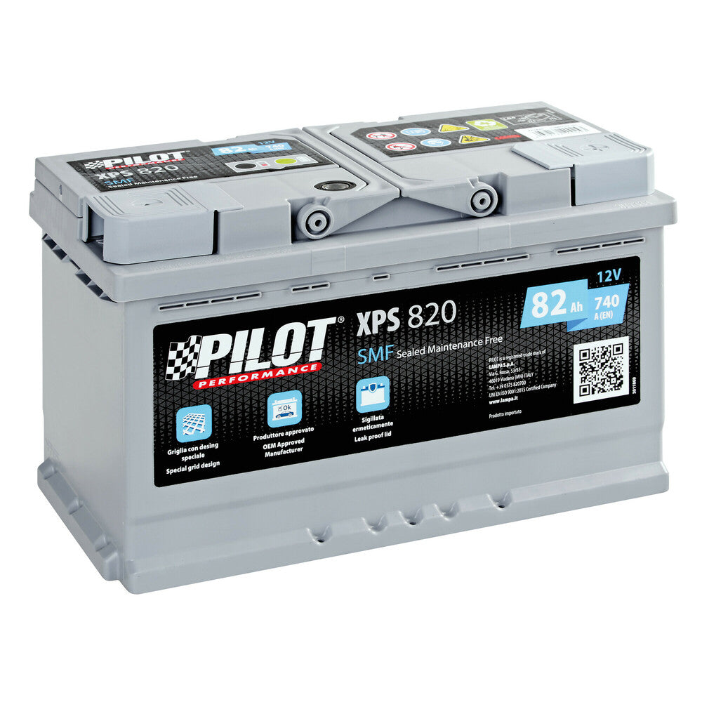 Pilot XPS820 Batteria per Auto 12V 82Ah 740A L4 Durata Prolungata