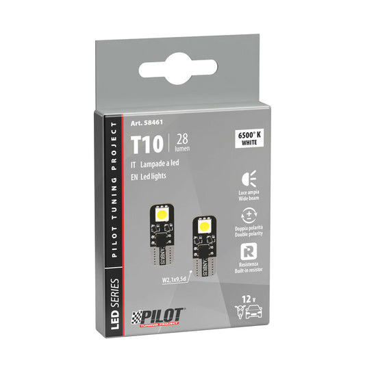 Pilot Bifocus Hyper-Led 2 SMD x 3 chips T10 Lampadine Auto 2 Pezzi