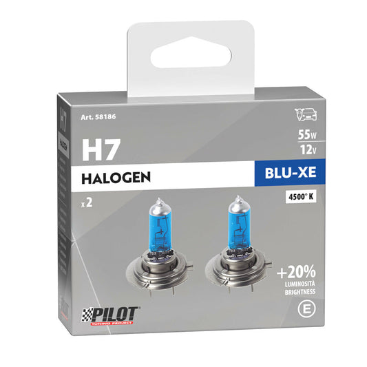 Pilot Lampadina Alogena Auto Xenon Blu H7 Attacco PX26d 2 Pezzi