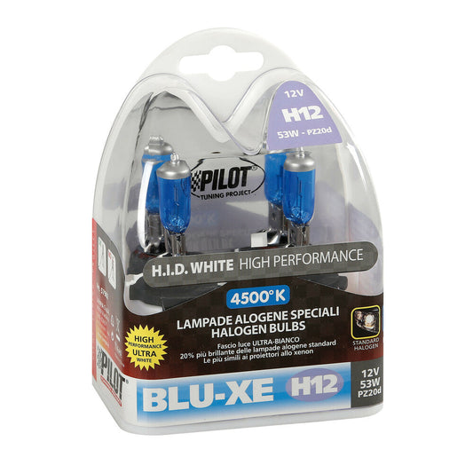 Pilot Lampadine Auto Alogeno Simile Blu Xeno H12 PZ20d 2 Pezzi