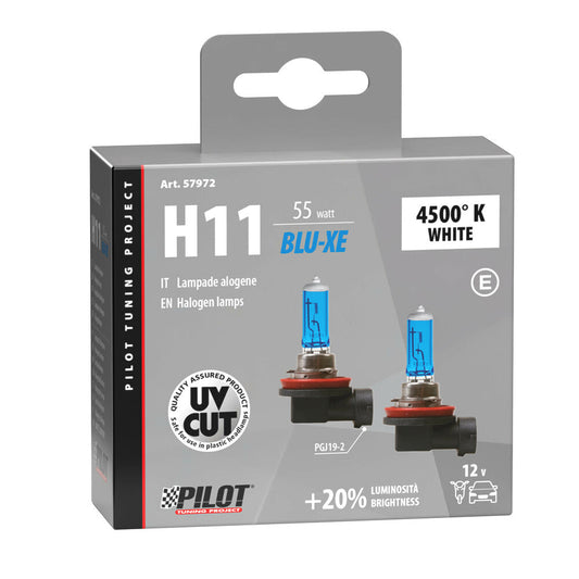 Pilot Lampadine Auto Alogeno Simile Blu Xeno H11 PGJ19-2 2 Pezzi