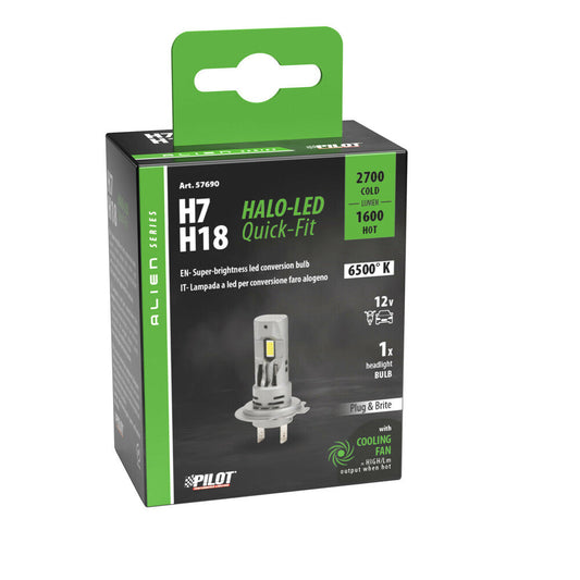 Pilot Halo Led Lampadine Fari Auto H7 Installazione Rapida 1 pz