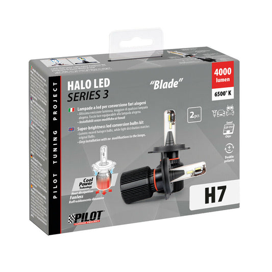 Pilot Halo Led Serie 3 Blade H7 PX26d Lampadine LED Auto 2 Pez