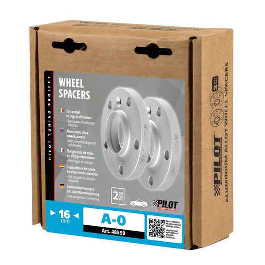 Pilot Kit 2 Distanziali 16 mm A0 per Smart Fortwo e Roadster