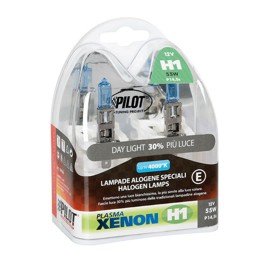 Pilot Lampadine Fari Alogena Xenon Blu H1 P14,5s 2 Pezzi