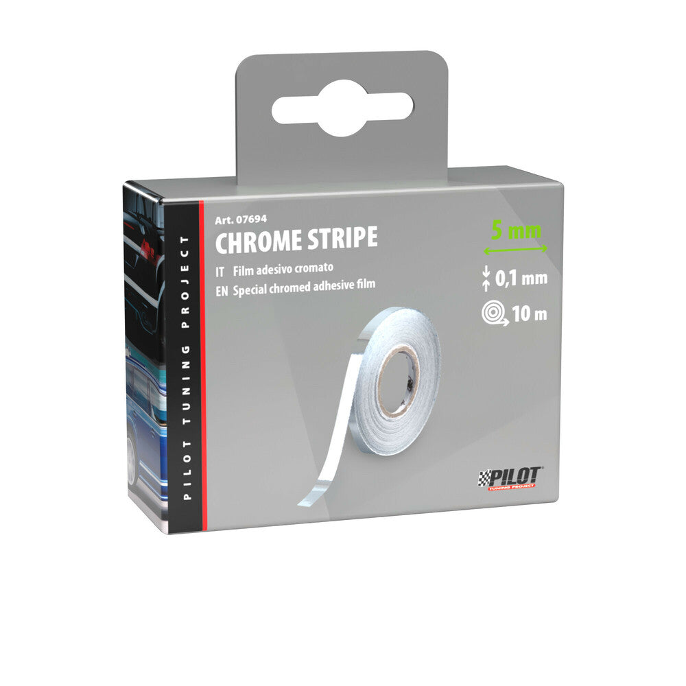 Pilot Nastro Adesivo Cromato 5mm per Interni e Esterni 10 mt