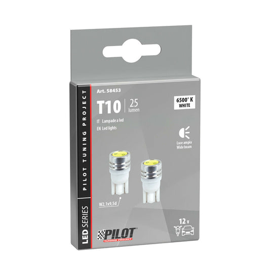Pilot Lampadina LED W2,1x9,5d per Auto e Moto 2 Pezzi