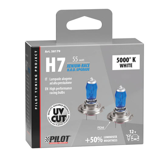 Pilot Lampadina Alogena Auto Xenon H7 Attacco PX26d 2 Pezzi