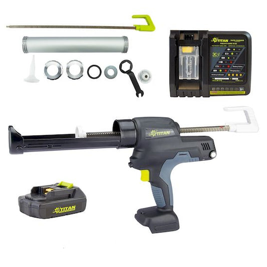 Titan PPG21B-CORE Pistola per Sigillante a Batteria 21V Professionale