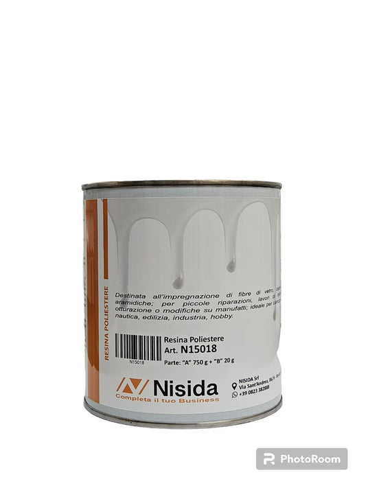 Resina Poliestere Ortoftalica 750g A+B