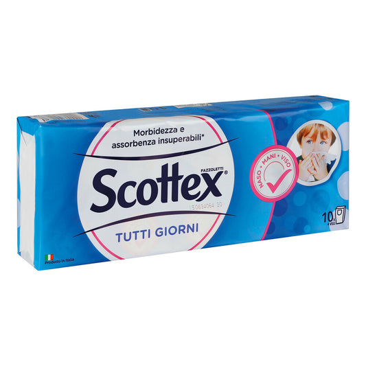 Scottex Fazzoletti 4 Veli 1 Confezione da 10 Pacchetti