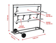 Supporto Per 3 Rotoli Di Carta Da 30 A 90 Cm