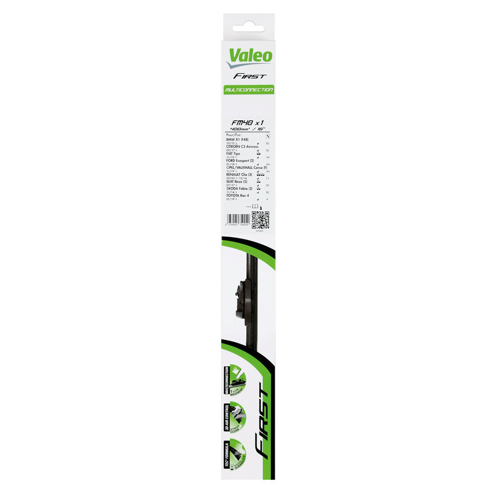 Valeo First Flatblade FM40 Spazzola Tergicristalli Universale 400mm